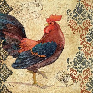 Wall Art - Painting - Gourmet Rooster I by Paul Brent