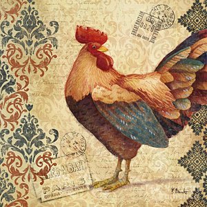 Wall Art - Painting - Gourmet Rooster Iv by Paul Brent