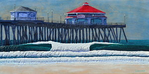 Wall Art - Painting - Hb Pier by Nathan Ledyard