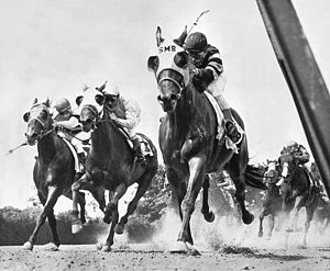 Wall Art - Photograph - Horse Racing At Belmont Park by Underwood Archives