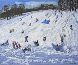 Wall Art - Painting - Large Snowman  Chatsworth by Andrew Macara