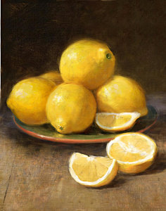 Wall Art - Painting - Lemons by Robert Papp