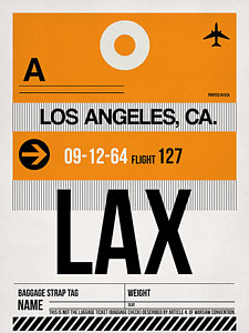 Wall Art - Digital Art - Los Angeles Luggage Poster 2 by Naxart Studio