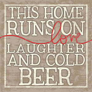 Wall Art - Digital Art - Love Laughter And Beer by Misty Diller