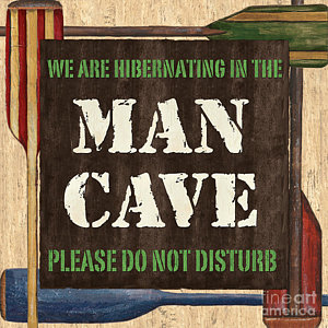 Wall Art - Painting - Man Cave Do Not Disturb by Debbie DeWitt