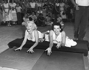 Wall Art - Photograph - Marilyn Monroe And Jane Russell by Underwood Archives