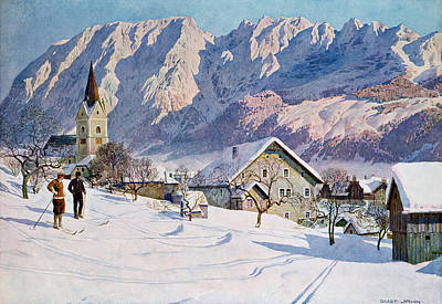 Wall Art - Painting - Mitterndorf In Austria by Gustave Jahn