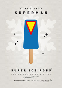Wall Art - Digital Art - My Superhero Ice Pop - Superman by Chungkong Art