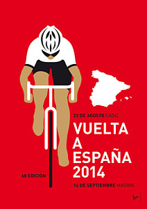 Wall Art - Digital Art - My Vuelta A Espana Minimal Poster 2014 by Chungkong Art
