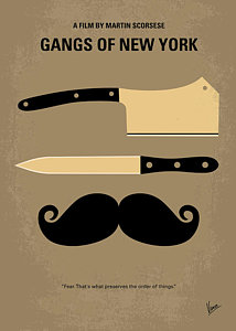 Wall Art - Digital Art - No195 My Gangs Of New York Minimal Movie Poster by Chungkong Art