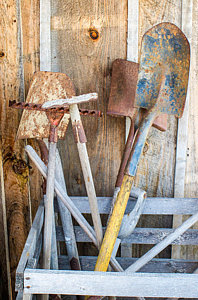 Wall Art - Photograph - Old Garden Tools by Douglas Barnett