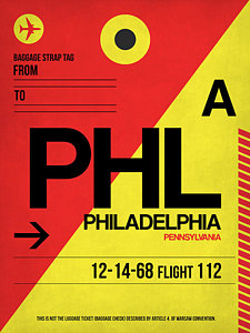 Wall Art - Digital Art - Philadelphia Luggage Poster 2 by Naxart Studio