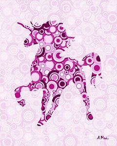 Wall Art - Digital Art - Pink Unicorn - Animal Art by Anastasiya Malakhova