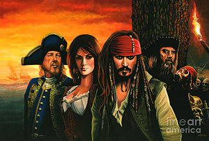 Wall Art - Painting - Pirates Of The Caribbean  by Paul Meijering