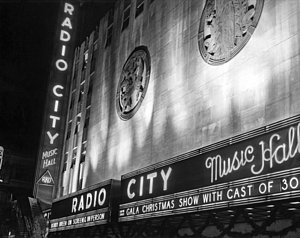 Wall Art - Photograph - Radio City Music Hall Marquee by Underwood Archives