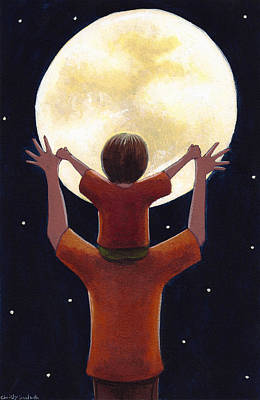 Wall Art - Painting - Reach The Moon by Christy Beckwith
