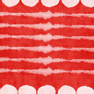 Wall Art - Painting - Red And White Shibori Design by Linda Woods