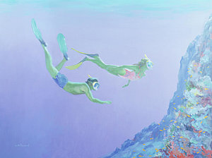 Wall Art - Painting - Snorklers by William Ireland