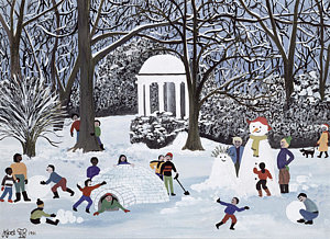 Wall Art - Painting - Snow Follies by Judy Joel