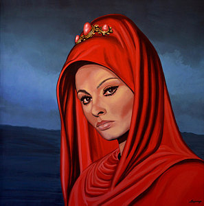 Wall Art - Painting - Sophia Loren 2  by Paul Meijering
