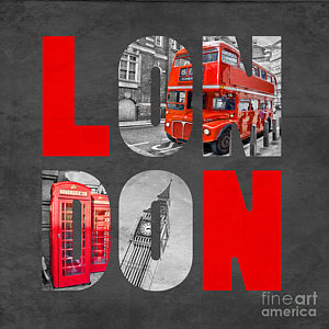 Wall Art - Digital Art - Souvenir Of London by Delphimages Photo Creations