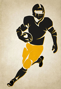 Football Wall Art - Photograph - Steelers Shadow Player by Joe Hamilton