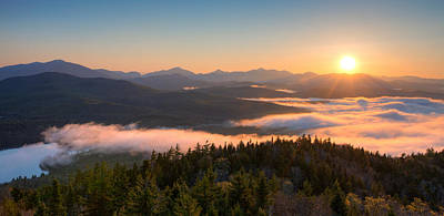 Wall Art - Photograph - Sunrise Over The Adirondack High Peaks by Panoramic Images