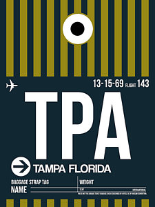 Wall Art - Digital Art - Tampa Airport Poster 1 by Naxart Studio