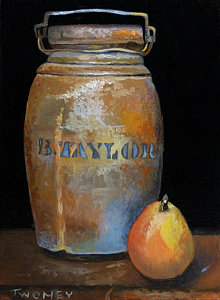 Wall Art - Painting - Taylor Jug With Pear by Catherine Twomey