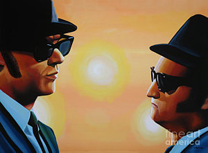 Wall Art - Painting - The Blues Brothers by Paul Meijering