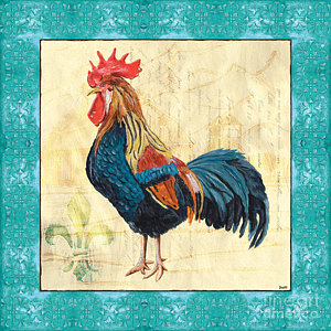 Wall Art - Painting - Tiffany Rooster 2 by Debbie DeWitt