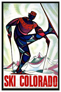 Wall Art - Photograph - Vintage Ski Colorado Travel Poster by Jon Neidert