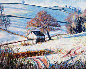 Wall Art - Painting - Winter Frost by Tilly Willis
