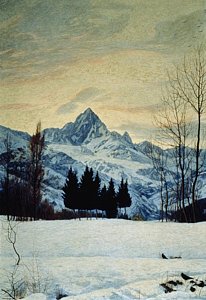 Wall Art - Painting - Winter Landscape by Matteo Olivero