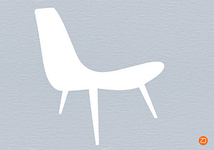 Wall Art - Digital Art - Eames White Chair by Naxart Studio