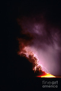 Wall Art - Photograph - Lightning Starts A Fire by David R Frazier and Photo Researchers