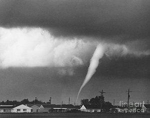 Wall Art - Photograph - Tornado In Indiana by David Petty and Photo Researchers