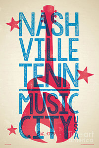Wall Art - Digital Art - Nashville Tennessee Poster by Jim Zahniser