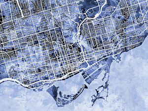 Wall Art - Digital Art - Toronto Street Map by Michael Tompsett