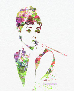 Wall Art - Painting - Audrey Hepburn 2 by Naxart Studio