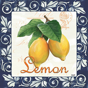 Wall Art - Painting - Azure Lemon 1 by Debbie DeWitt