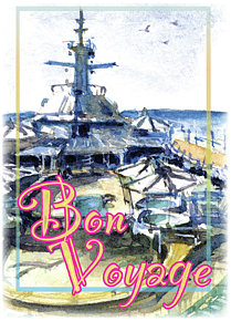 Wall Art - Painting - Bon Voyage Cruise by John D Benson