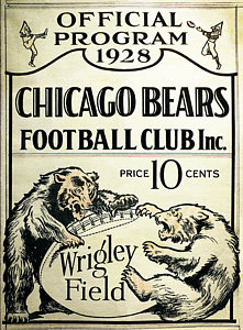 Football Wall Art - Photograph - Chicago Bears Football Club Program Cover 1928 by Daniel Hagerman