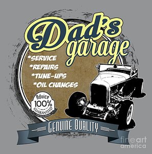 Wall Art - Digital Art - Dad's Garage-32 Ford by Paul Kuras