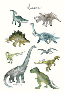 Wall Art - Painting - Dinosaurs by Amy Hamilton