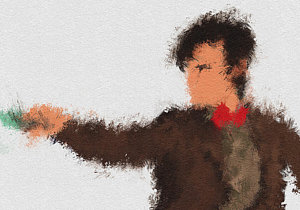 Wall Art - Painting - Eleventh Doctor by Miranda Sether