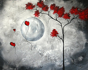 Wall Art - Painting - Far Side Of The Moon By Madart by Megan Duncanson