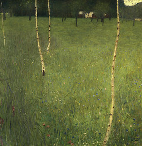 Wall Art - Painting - Farmhouse With Birch Trees by Gustav Klimt