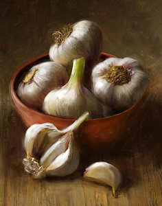 Wall Art - Painting - Garlic by Robert Papp