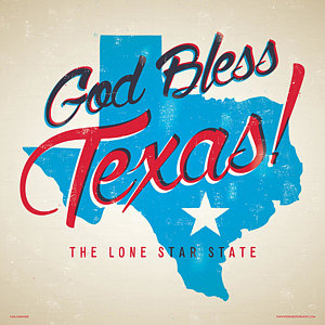 Wall Art - Digital Art - God Bless Texas by Jim Zahniser